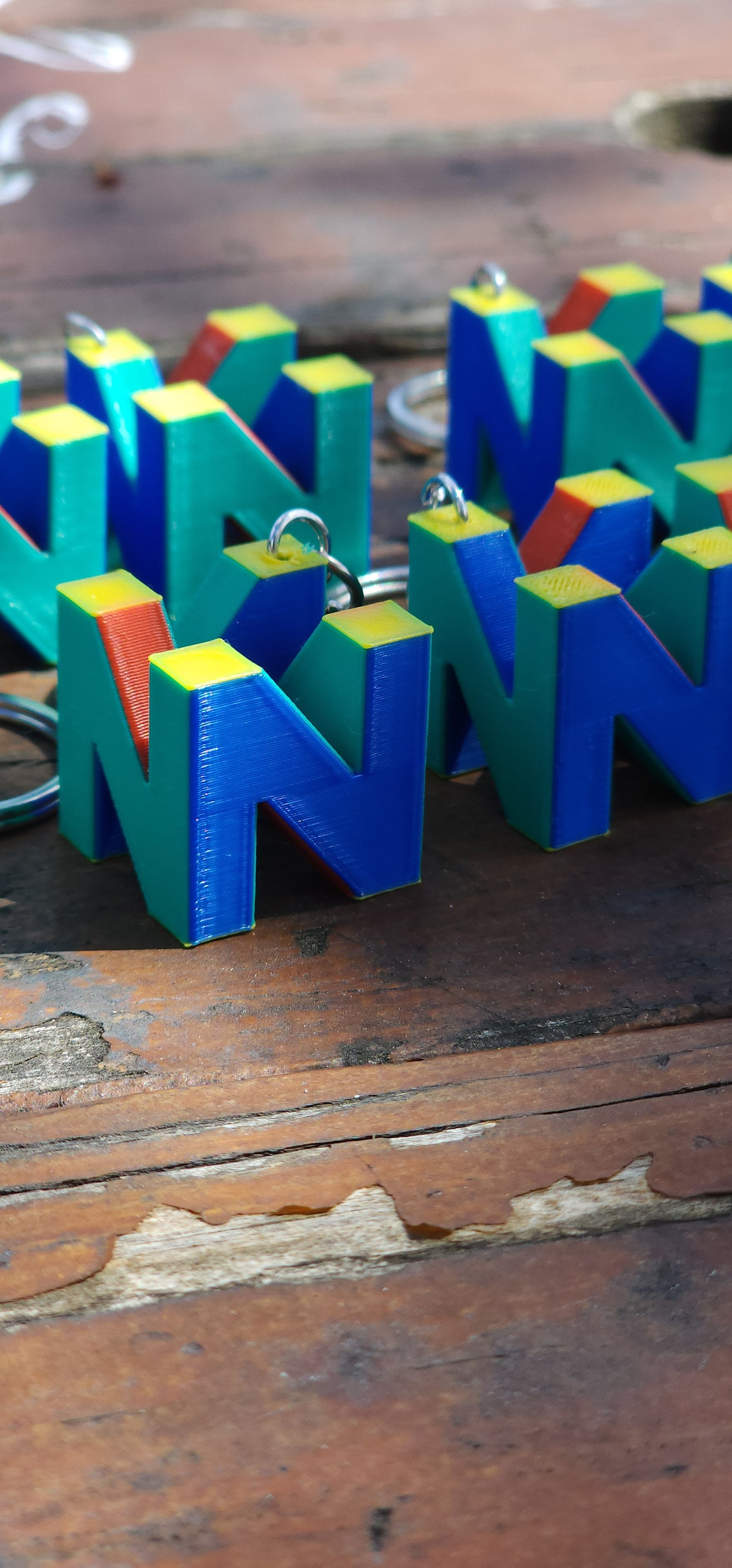 retro 64 game keychain