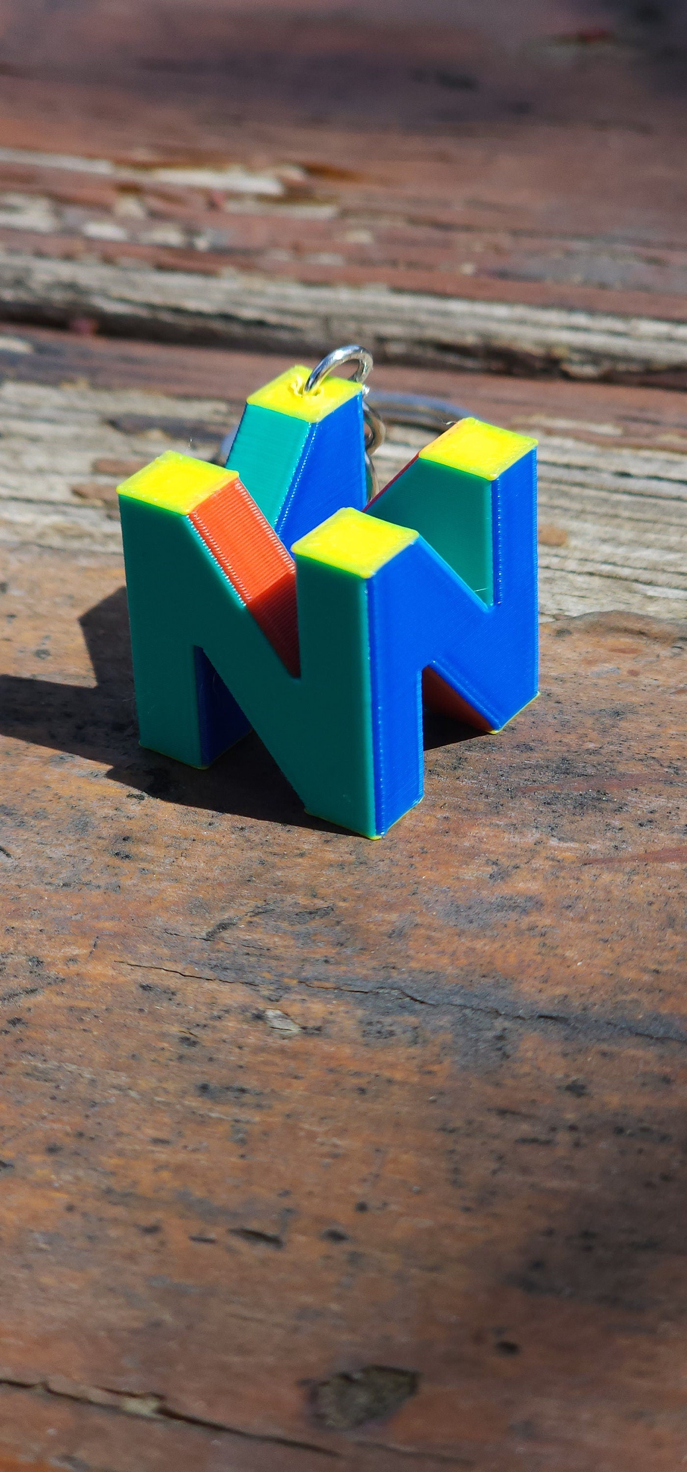 retro 64 game keychain